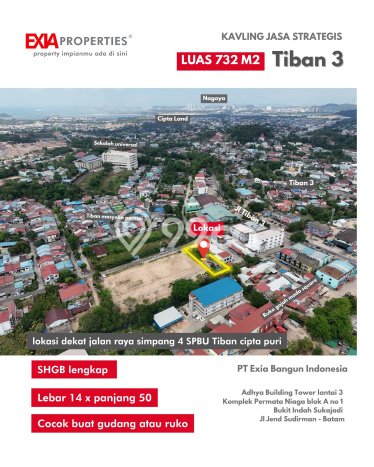 Kavling Tanah untuk Dijual di Tiban, Batam, Luas 732m2 Kavling Tanah untuk Dijual di Tiban, Batam, Luas 732m2