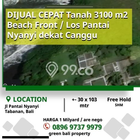 Tanah Dijual Lokasi Strategis di Badung dengan Luas 3100m2 Tanah Dijual Lokasi Strategis di Badung dengan Luas 3100m2
