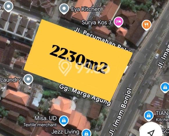 Lahan untuk Dijual di Kuta Badung Luas 2230m2 Lahan untuk Dijual di Kuta Badung Luas 2230m2