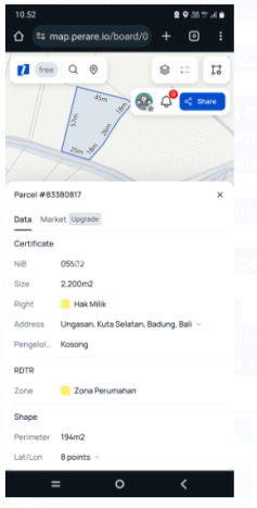 Lahan untuk Disewa di Badung Luas 2200m2 Lahan untuk Disewa di Badung Luas 2200m2