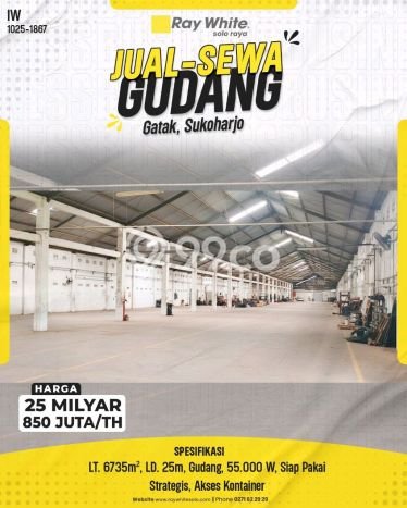 Gudang Dijual Lokasi Stratagis di Gatak Sukoharjo Cocok untuk Bisnis Gudang Dijual Lokasi Stratagis di Gatak Sukoharjo Cocok untuk Bisnis