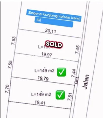 Jarang Ada! Tanah di Denpasar Utara Punya Luas 149m2 SHM Jarang Ada! Tanah di Denpasar Utara Punya Luas 149m2 SHM