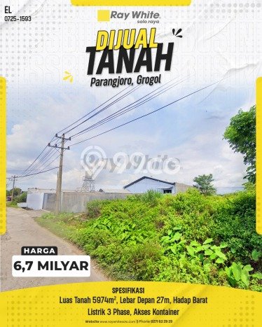 Tanah Kavling untuk Dijual di Grogol Sukoharjo 5974m2 Tanah Kavling untuk Dijual di Grogol Sukoharjo 5974m2