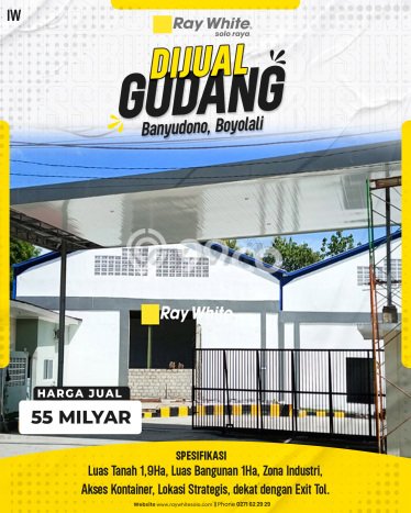 Lokasi Strategis! Dijual Gudang Bisnis di Banyudono, Boyolali Kondisi Bagus Lokasi Strategis! Dijual Gudang Bisnis di Banyudono, Boyolali Kondisi Bagus