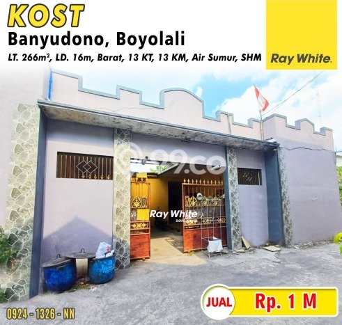 Rumah Kost Dijual di Banyudono, Boyolali, Spesifikasi 13 KT, 13 KM, 250m2 Rumah Kost Dijual di Banyudono, Boyolali, Spesifikasi 13 KT, 13 KM, 250m2