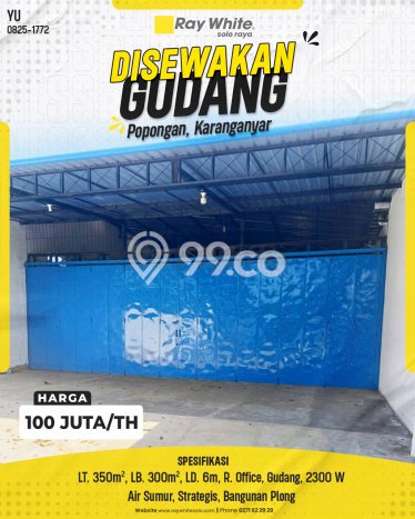 Gudang Disewakan di Kawasan Ramai Karanganyar, Karanganyar Gudang Disewakan di Kawasan Ramai Karanganyar, Karanganyar