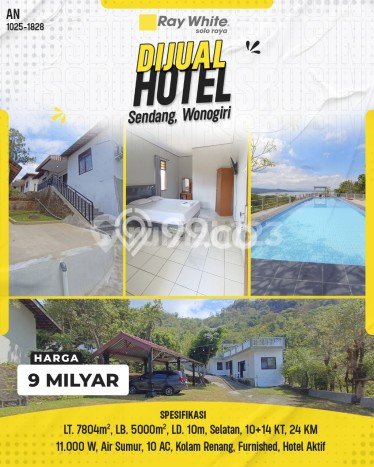 POTENSI BESAR! Hotel di Wonogiri, Luas 5000m2m², Area Bisnis POTENSI BESAR! Hotel di Wonogiri, Luas 5000m2m², Area Bisnis