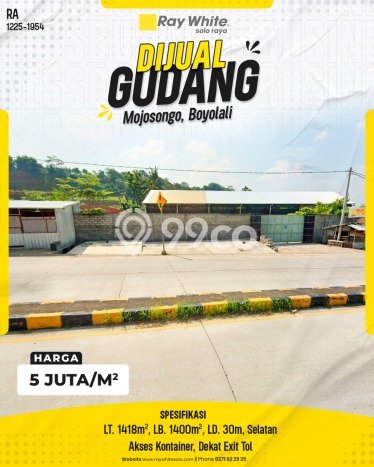 Lokasi Strategis! Dijual Gudang Bisnis di Mojosongo, Boyolali Kondisi Bagus Lokasi Strategis! Dijual Gudang Bisnis di Mojosongo, Boyolali Kondisi Bagus