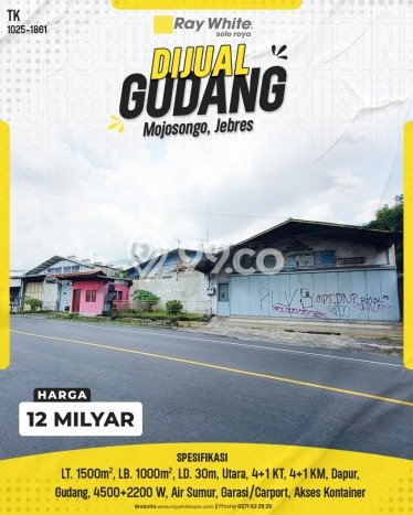 Gudang Kawasan Mojosongo, Luas 1000m2m², Pusat Bisnis, Lokasi Strategis Gudang Kawasan Mojosongo, Luas 1000m2m², Pusat Bisnis, Lokasi Strategis