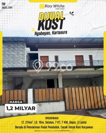 Kost Dijual di Kartasura Spesifikasi 7 KT & 7 KM Kost Dijual di Kartasura Spesifikasi 7 KT & 7 KM