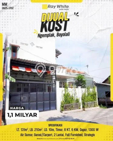 Unit Kost Dijual di Kawasan Ngemplak Boyolali dengan 2 KT Unit Kost Dijual di Kawasan Ngemplak Boyolali dengan 2 KT