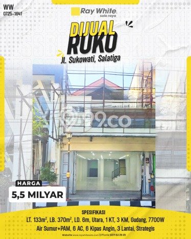 Ruko Komersial Dijual di Sidomukti Salatiga LT 133m2 & LB 370m2 Ruko Komersial Dijual di Sidomukti Salatiga LT 133m2 & LB 370m2