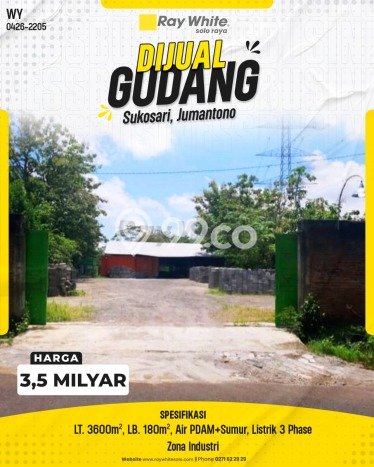 Unit Gudang Dijual di Jumantono Karanganyar Luas Bangunan 180m2 Unit Gudang Dijual di Jumantono Karanganyar Luas Bangunan 180m2