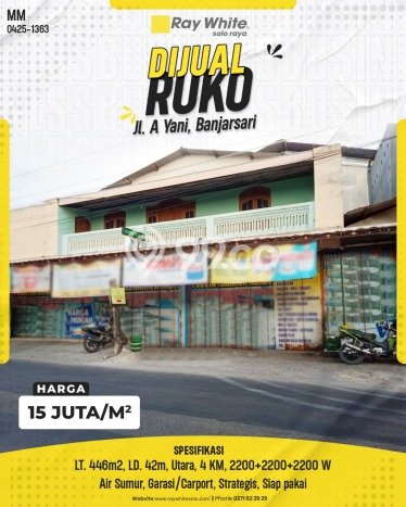 Unit Ruko Dijual di Banjarsari Solo Luas Tanah 446m2, Luas Bangunan 446m2 Unit Ruko Dijual di Banjarsari Solo Luas Tanah 446m2, Luas Bangunan 446m2