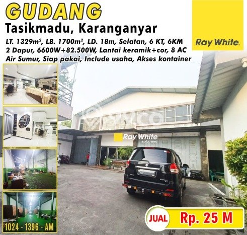 Unit Gudang Dijual di Tasikmadu Karanganyar 1700m2 Unit Gudang Dijual di Tasikmadu Karanganyar 1700m2