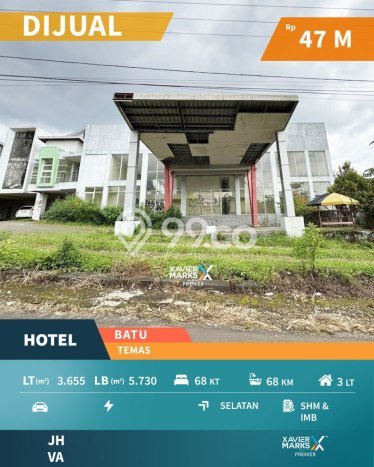 Hotel Premium Kawasan Batu, Luas 5730m2m², Mainroad, Tingkat Keramaian Tinggi Hotel Premium Kawasan Batu, Luas 5730m2m², Mainroad, Tingkat Keramaian Tinggi