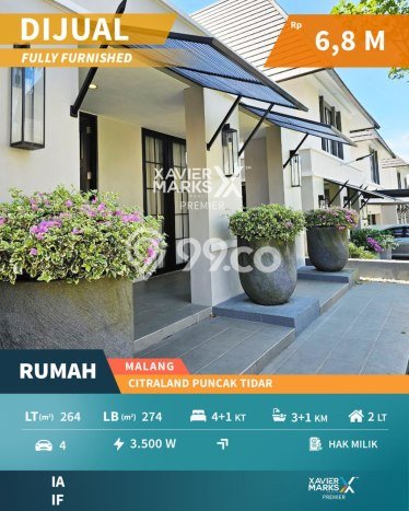 Jual Rumah Luas Elegan Dengan View Eksklusif di Tidar, Malang Jual Rumah Luas Elegan Dengan View Eksklusif di Tidar, Malang