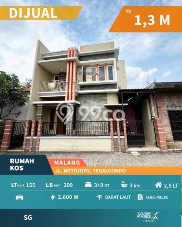 Dijual Segera Kost 11 Kamar, 3 Kamar Mandi di Dau, Malang, Luas 200m2 Dijual Segera Kost 11 Kamar, 3 Kamar Mandi di Dau, Malang, Luas 200m2