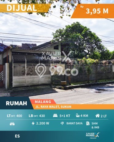 For Sale! Luxury House LT 400m2 Desain Elegan di Malang Kota For Sale! Luxury House LT 400m2 Desain Elegan di Malang Kota
