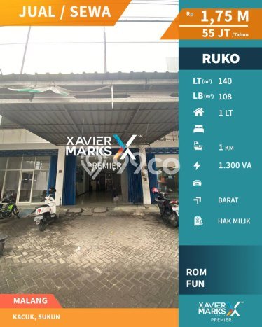 Ruko Dijual Lokasi Emas di Sukun Luas 108m2 Ruko Dijual Lokasi Emas di Sukun Luas 108m2
