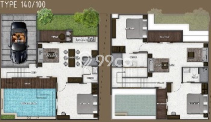 Hunian Mewah LB 165m2 Siap Pakai Desain Elegan di Sanur, Denpasar Hunian Mewah LB 165m2 Siap Pakai Desain Elegan di Sanur, Denpasar