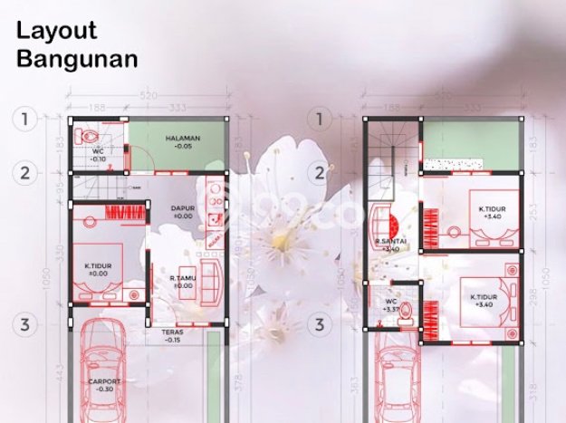 Rumah Modern 3 KT LT 60m2 di Pemecutan Kaja Rumah Modern 3 KT LT 60m2 di Pemecutan Kaja
