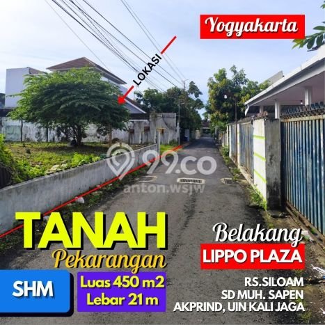 Jarang Ada! Tanah di Gondokusuman Punya Luas 450m2 SHM Jarang Ada! Tanah di Gondokusuman Punya Luas 450m2 SHM