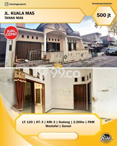 Hunian Strategis 3 KT LB 100m2 Kondisi Bagus di Tanah Mas Hunian Strategis 3 KT LB 100m2 Kondisi Bagus di Tanah Mas