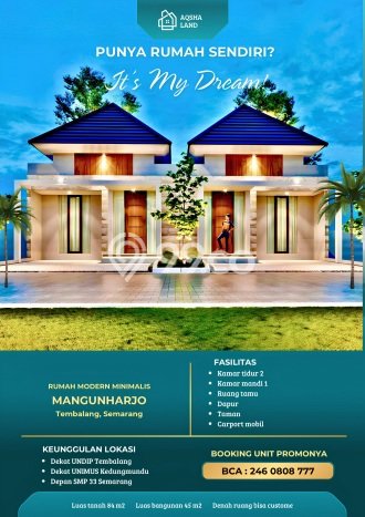 PROPERTI PILIHAN! Rumah area Meteseh, LT 84m² Bangunan 50m² PROPERTI PILIHAN! Rumah area Meteseh, LT 84m² Bangunan 50m²
