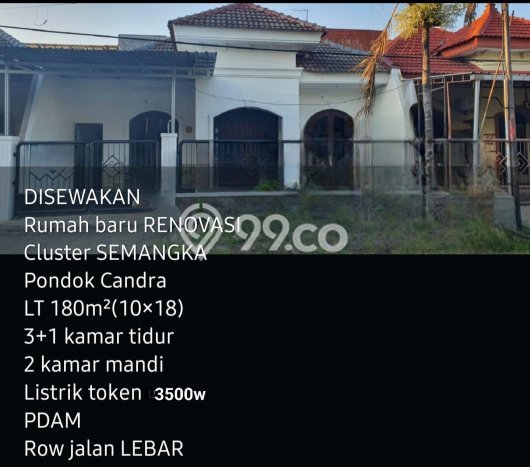 Jarang Ada! Rumah Kontrakan 3 Kamar Nyaman Siap Huni Pondok Tjandra Jarang Ada! Rumah Kontrakan 3 Kamar Nyaman Siap Huni Pondok Tjandra