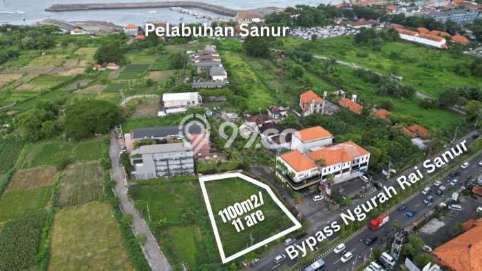 Kavling Tanah untuk Dijual di Sanur, Denpasar, Luas 1100m2 Kavling Tanah untuk Dijual di Sanur, Denpasar, Luas 1100m2
