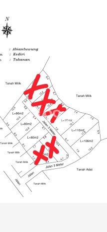 Lahan Kosong Dijual di Kediri, Tabanan, Luas 80m2 Area Strategis Lahan Kosong Dijual di Kediri, Tabanan, Luas 80m2 Area Strategis