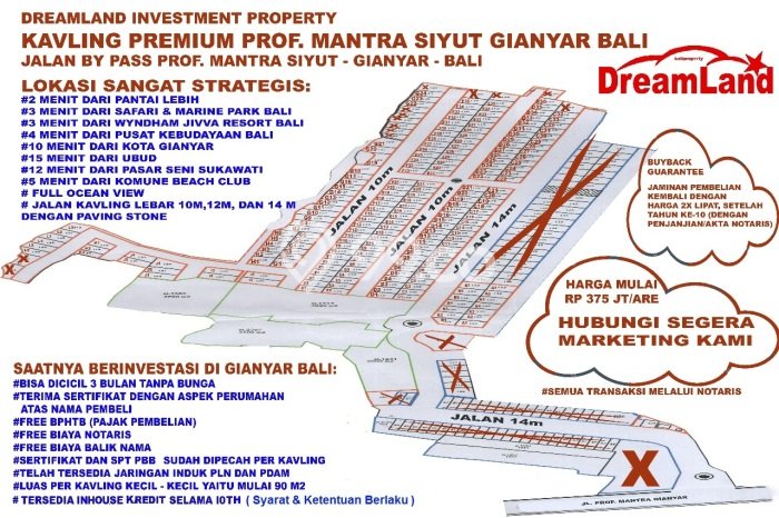 Tanah Kavling di Gianyar Dijual dengan Luas 100m2 Tanah Kavling di Gianyar Dijual dengan Luas 100m2