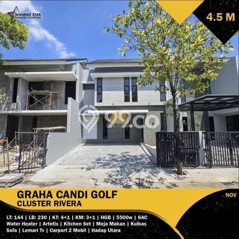 Ready to Use! Luxury House LT 144m2 Desain Modern di Candi Golf Ready to Use! Luxury House LT 144m2 Desain Modern di Candi Golf