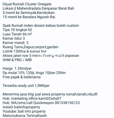Dijual Rumah Modern 3 KT di Mahendradata, Denpasar Dijual Rumah Modern 3 KT di Mahendradata, Denpasar