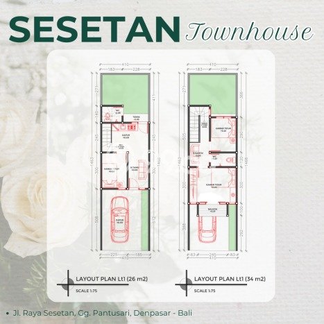 Rumah LT 60m2m² di Sesetan, Denpasar - Akses Mudah Rumah LT 60m2m² di Sesetan, Denpasar - Akses Mudah
