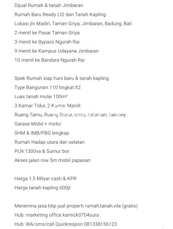 Dijual Rumah Modern 3 KT di Taman Griya, Badung Dijual Rumah Modern 3 KT di Taman Griya, Badung