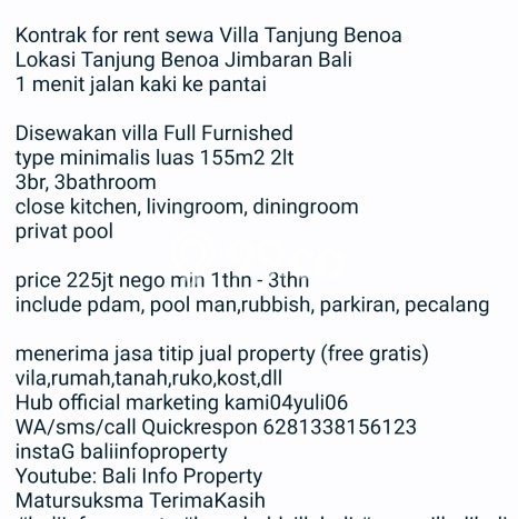 SEWA SEKARANG! Vila Premium Kawasan , Area 0m2m², Dekat ke Badung, Badung SEWA SEKARANG! Vila Premium Kawasan , Area 0m2m², Dekat ke Badung, Badung