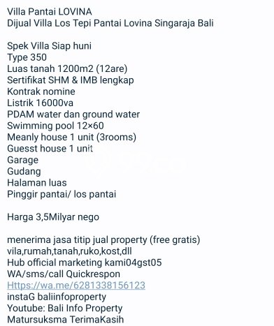 Dijual! Vila Kawasan , Dimensi 1200m2m², Akses ke Fasilitas Umum Dijual! Vila Kawasan , Dimensi 1200m2m², Akses ke Fasilitas Umum