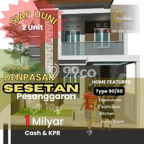 Rumah Minimalis 3 Kamar LT 60m2 di Sesetan Rumah Minimalis 3 Kamar LT 60m2 di Sesetan