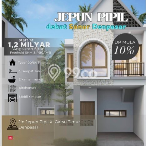Rumah Modern 3 Kamar LT 64m2 di Kesiman Rumah Modern 3 Kamar LT 64m2 di Kesiman