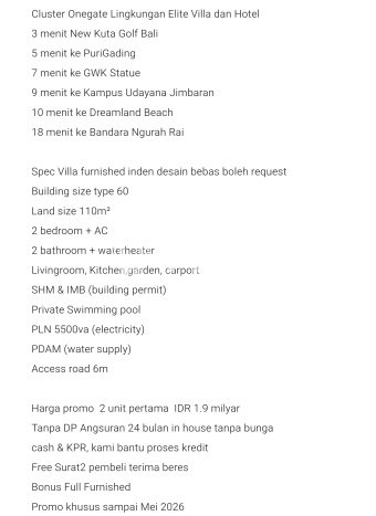 Vila Strategis Kawasan , Area 110m2m², Dekat Badung, Badung Vila Strategis Kawasan , Area 110m2m², Dekat Badung, Badung