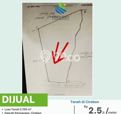 Kavling Tanah Dijual di Kesambi Cirebon Spesifikasi 2700m2 Kavling Tanah Dijual di Kesambi Cirebon Spesifikasi 2700m2