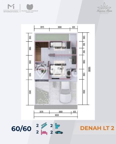 Rumah Modern 2 Kamar LT 60m2 di Setiabudi Rumah Modern 2 Kamar LT 60m2 di Setiabudi