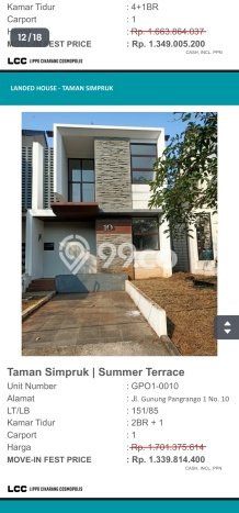 Rumah Strategis Modern Lb 85m2 di Lippo Cikarang, Cikarang Rumah Strategis Modern Lb 85m2 di Lippo Cikarang, Cikarang