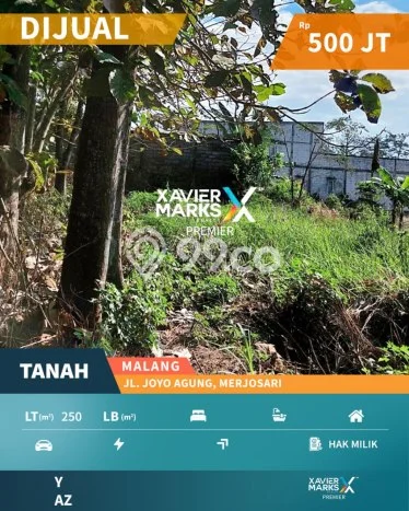 Lahan Strategis di Lowokwaru Dijual dengan Luas 250m2 Lahan Strategis di Lowokwaru Dijual dengan Luas 250m2