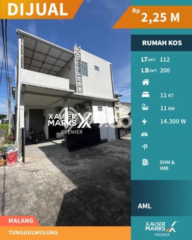 Peluang Investasi! Rumah Kost Dijual di Lowokwaru, Malang, 11 KT, 11 KM, Luas 200m2 Peluang Investasi! Rumah Kost Dijual di Lowokwaru, Malang, 11 KT, 11 KM, Luas 200m2