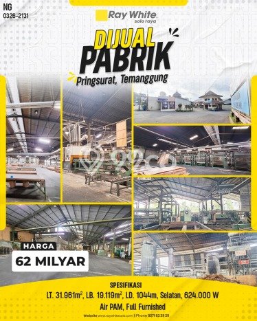 Pabrik Dijual di Pringsurat LT 31961m2, LB 19119m2 Solusi Investasi Cerdas Pabrik Dijual di Pringsurat LT 31961m2, LB 19119m2 Solusi Investasi Cerdas