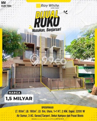 Dijual Ruko di Banjarsari, Surakarta Harga Penawaran Spesial Dijual Ruko di Banjarsari, Surakarta Harga Penawaran Spesial
