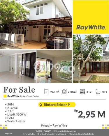Ready to Use! Luxury House LT 240m2 Desain Modern di Sektor 9-Bintaro Ready to Use! Luxury House LT 240m2 Desain Modern di Sektor 9-Bintaro